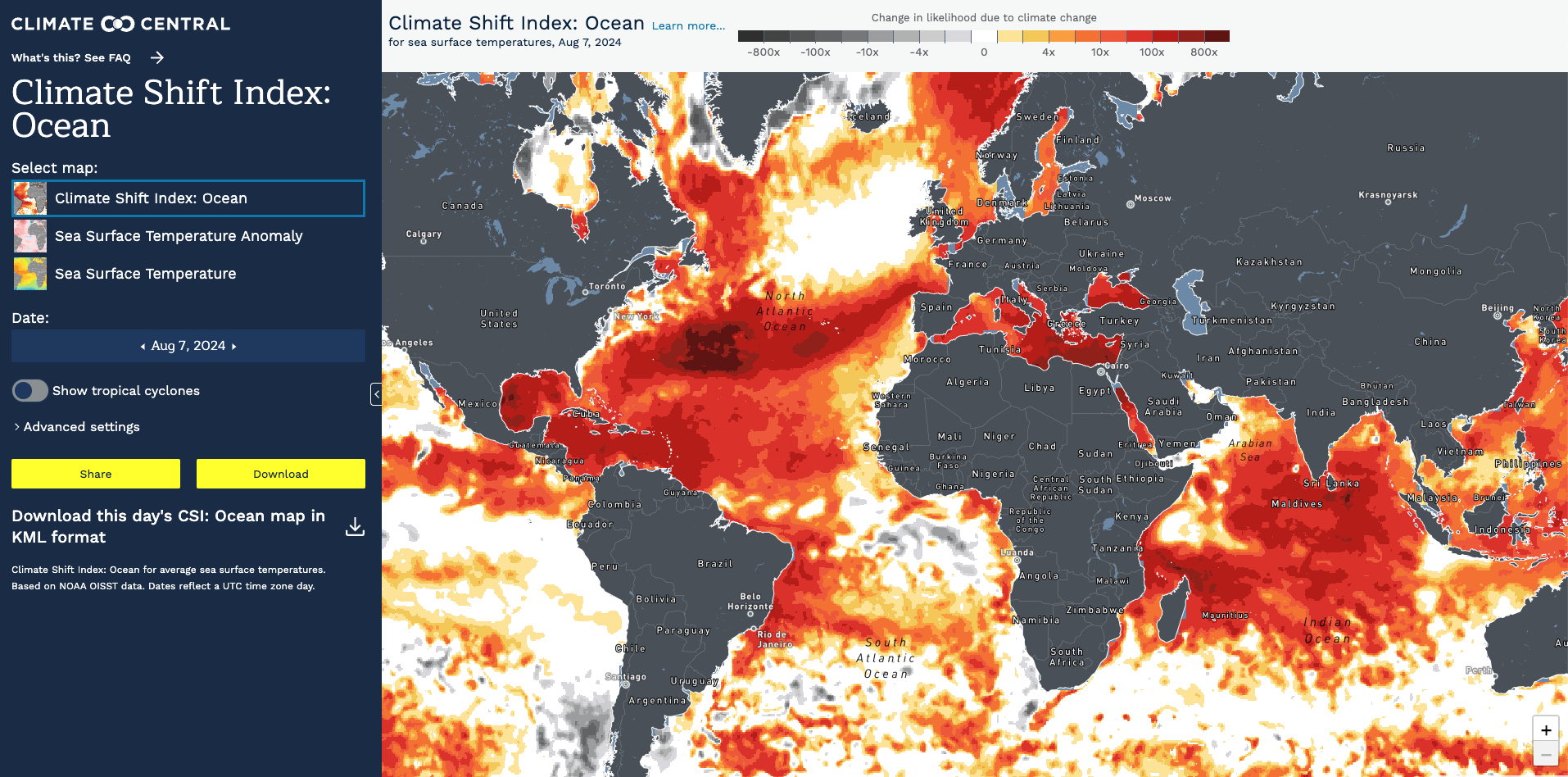 Ocean CSI map graphic